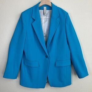 Drykorn For Beautiful People Women's Size 8 Blue Glendale Oversize Blazer Jacket
